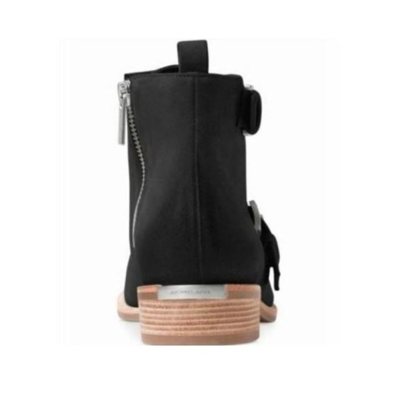 Michael Kors Adams Monk Strap Black Suede Bootie Size 7.5 - Picture 3 of 7